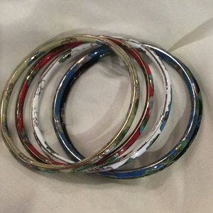 Hand painted glass bracelets